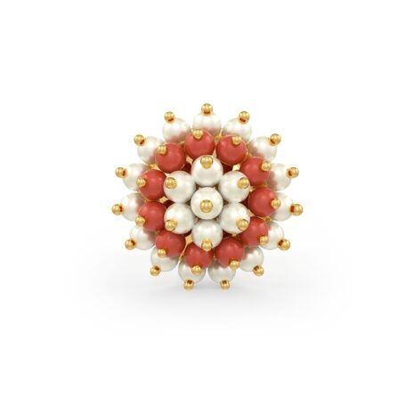 SER-30940 (2) Pearl and Coral Earrings