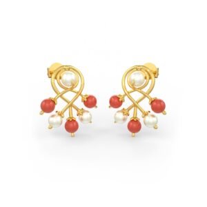Pearl and Coral Earrings