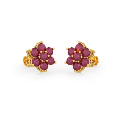 DER-33549 HK 11 MM Ruby Stud Earring