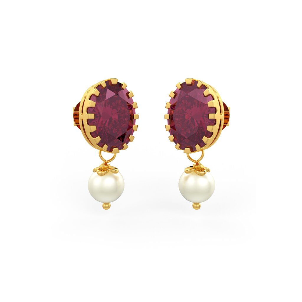 Ruby Pearl Earrings