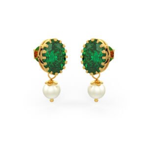 Everyday Emerald with Pearl Earrings