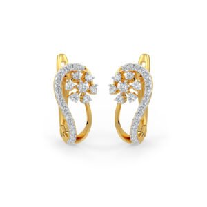 Curvy Hoops Diamond Earrings