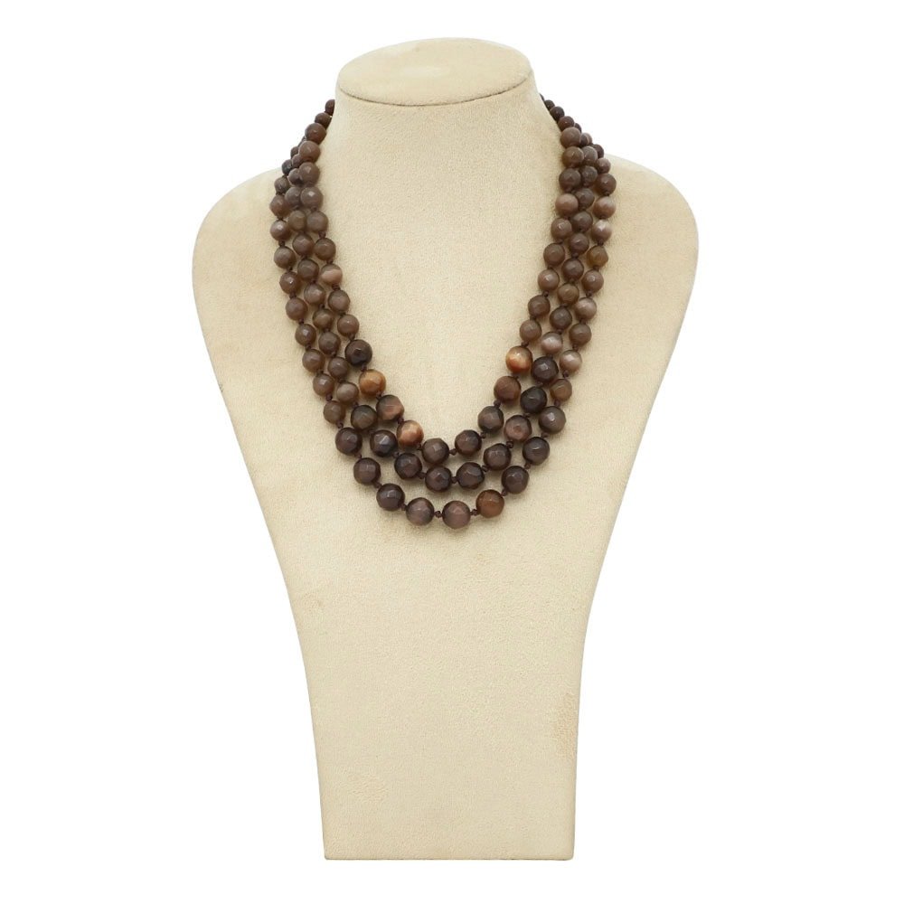 Monalisa Brown beads layered Necklace
