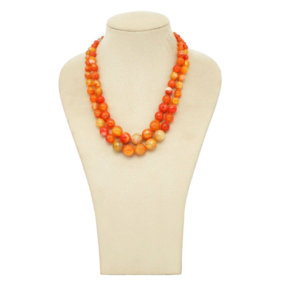 Orange Agate Gemstone Necklace