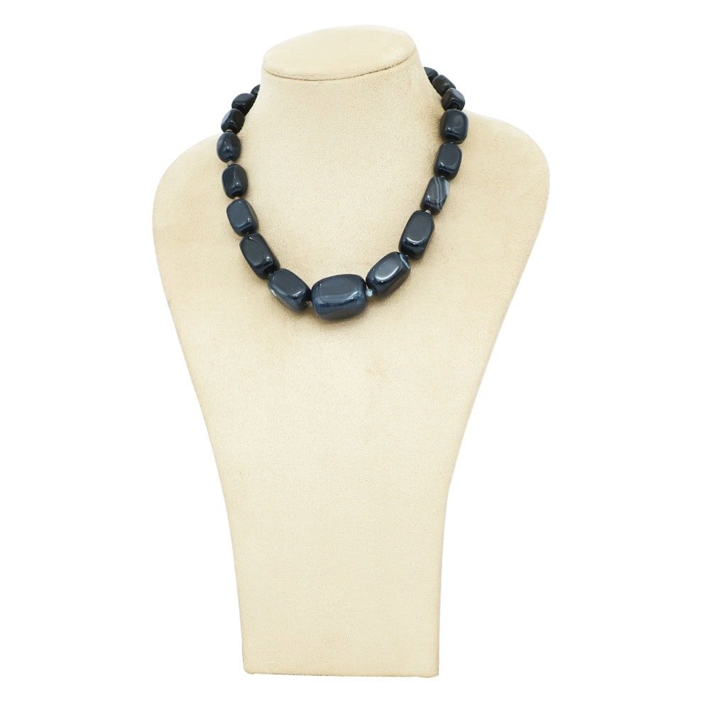Dark Blue Agate Necklace