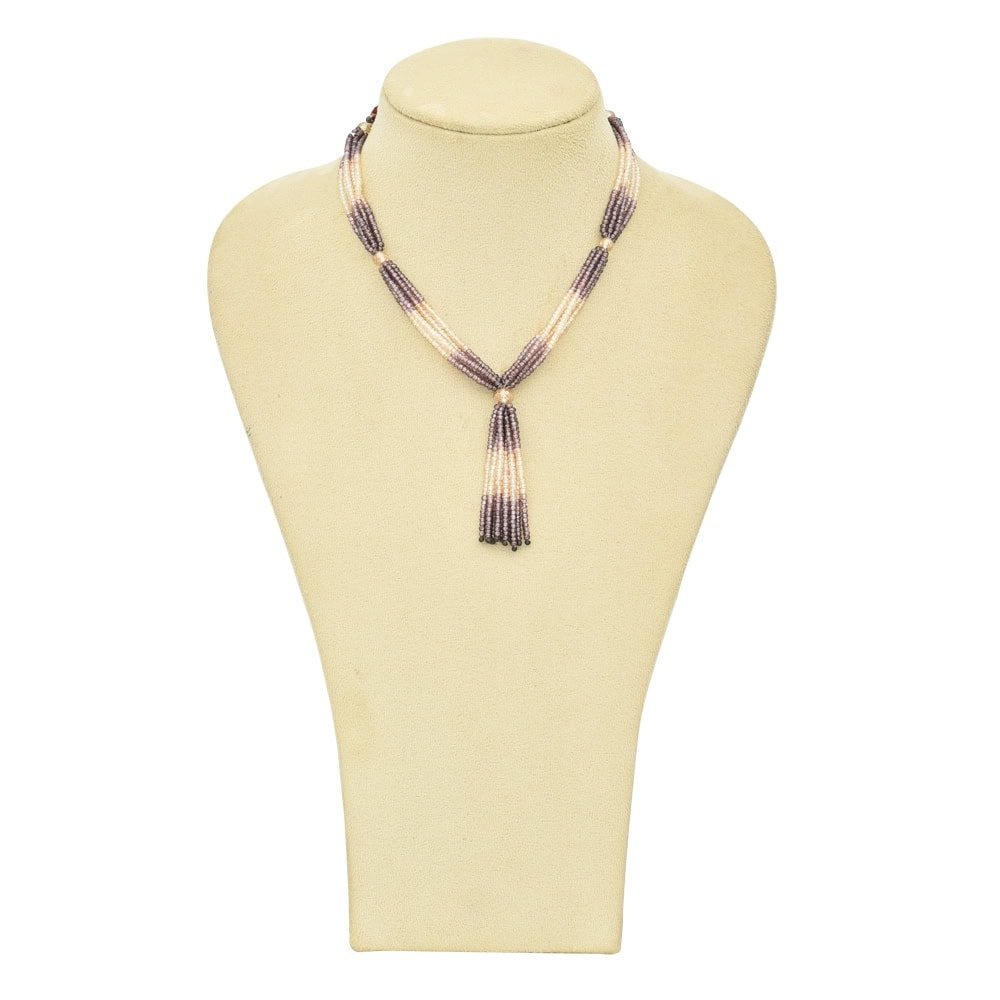 Grey & Silver Agate Necklace