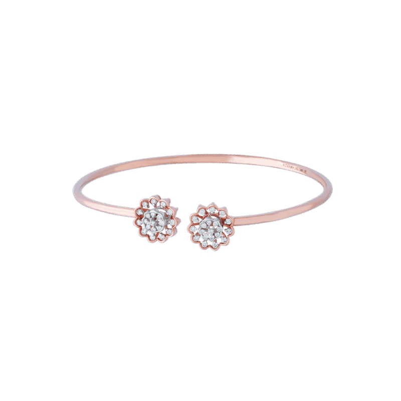 Abstract Floral Diamond Bracelet