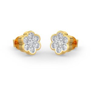 Blossom Diamond Flower Stud Earrings