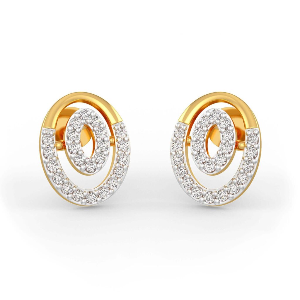 Oval Diamond Earrings