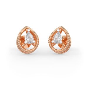Pink Pear Diamond Earrings