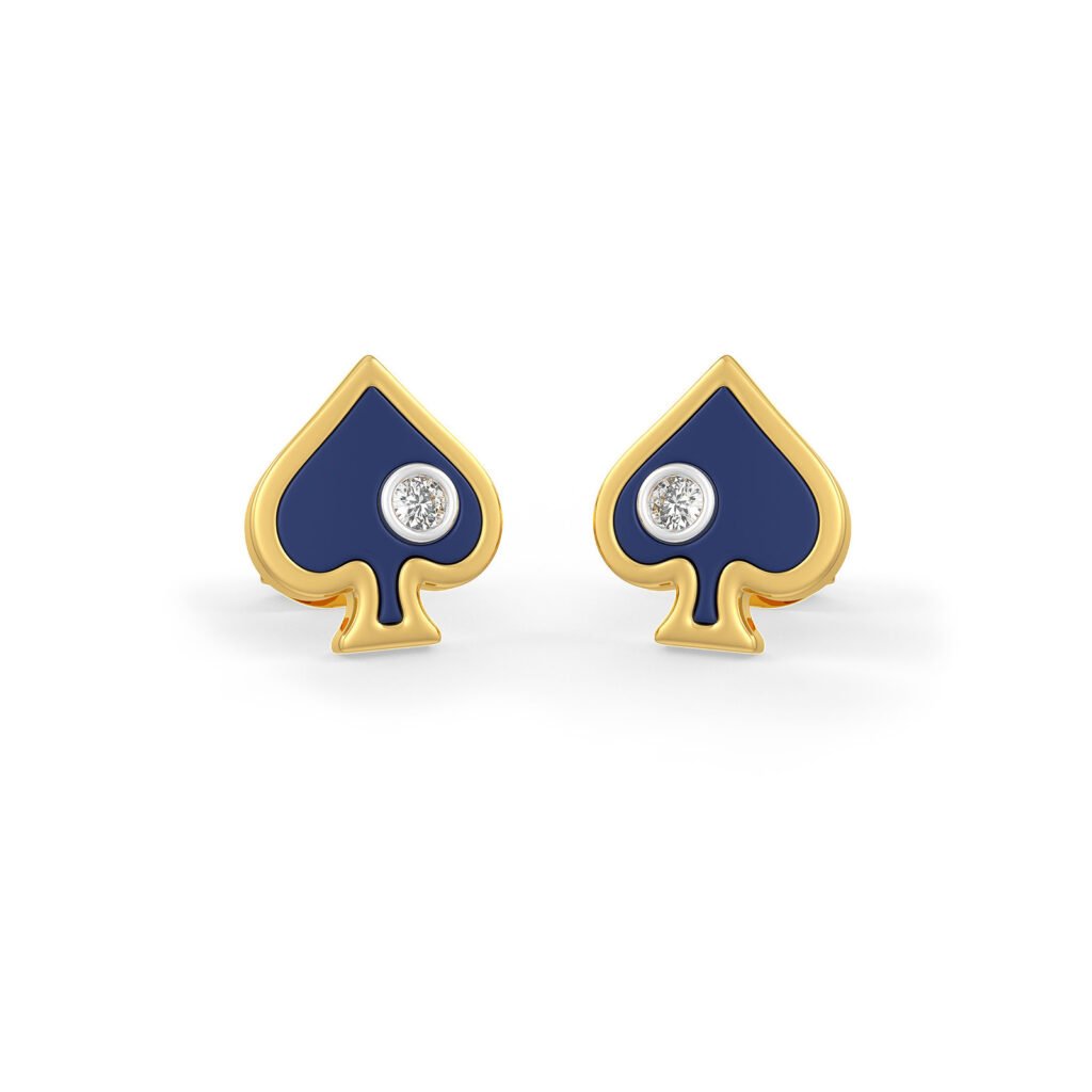 Royal Spade Diamond Earring in 18kt Gold