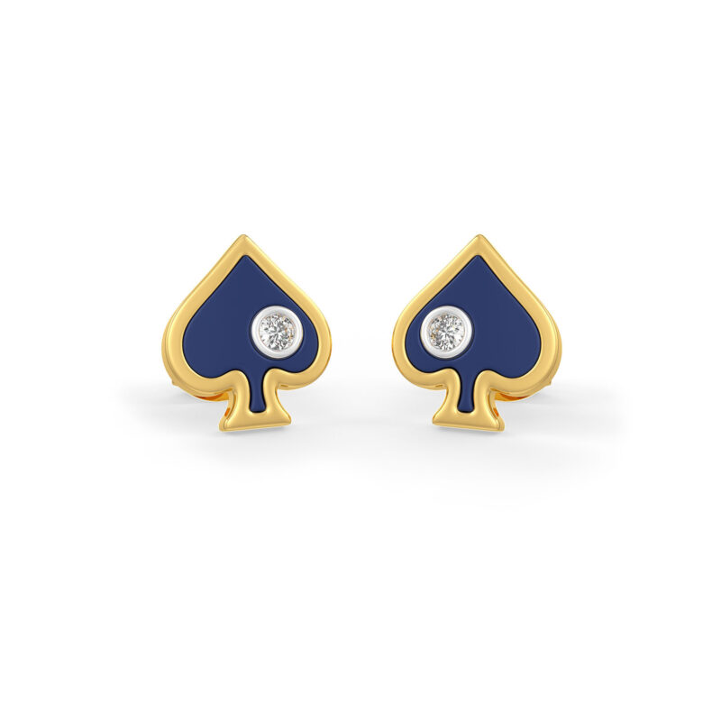 Royal Spade Diamond Earring in 18kt Gold