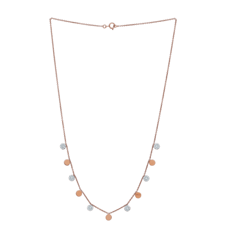 Elegant Round Diamond Accent Necklace
