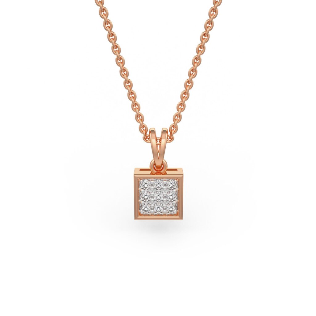 Square Pendant with Diamonds