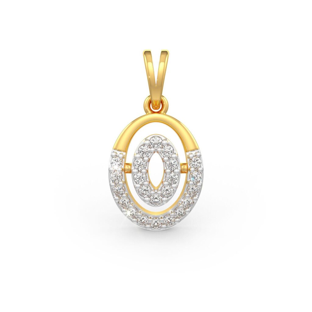 Oval Diamond Pendant
