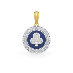 Clover Club Gold Diamond Pendant in 18kt Gold