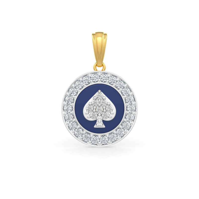 Queen’s Spade 18kt Gold and Diamond Pendant