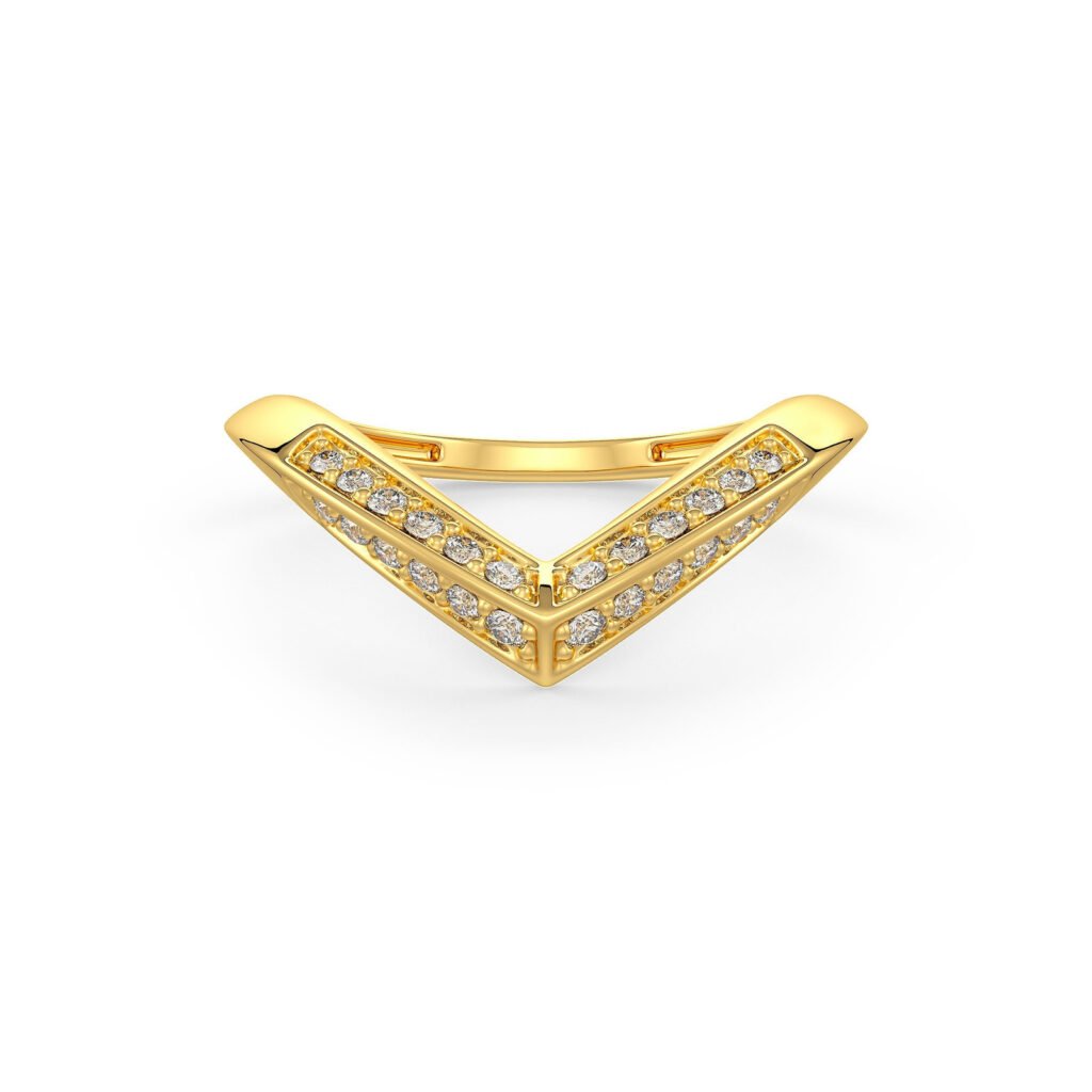 V- Shaped Diamond Ring