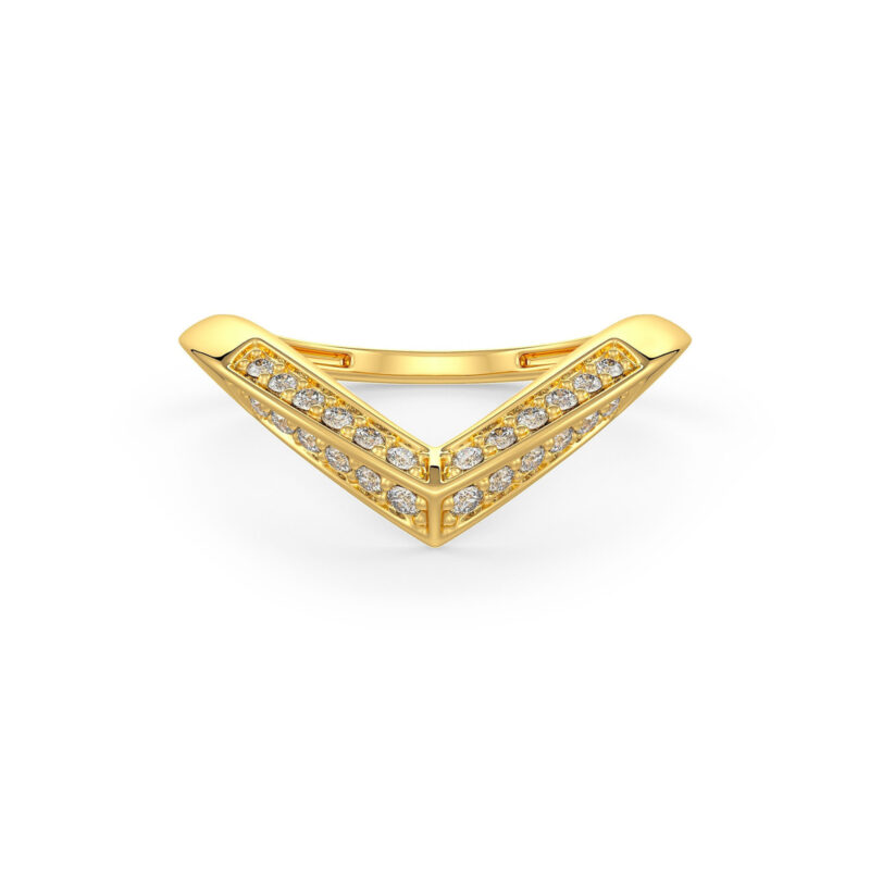 V- Shaped Diamond Ring