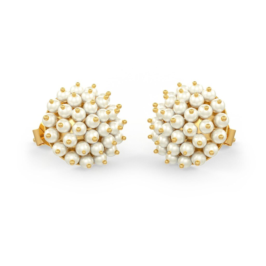 The Cluster Pearl Earrings - Big