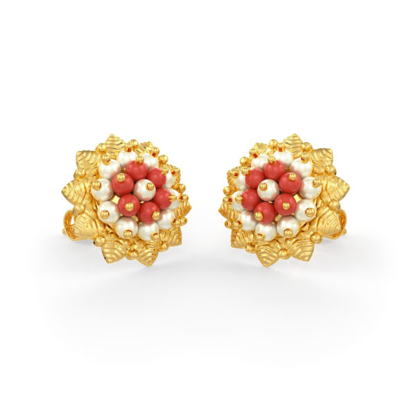 Serene Pearl & Coral Earrings