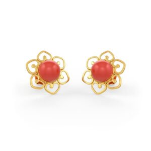 Gloria Coral Studs