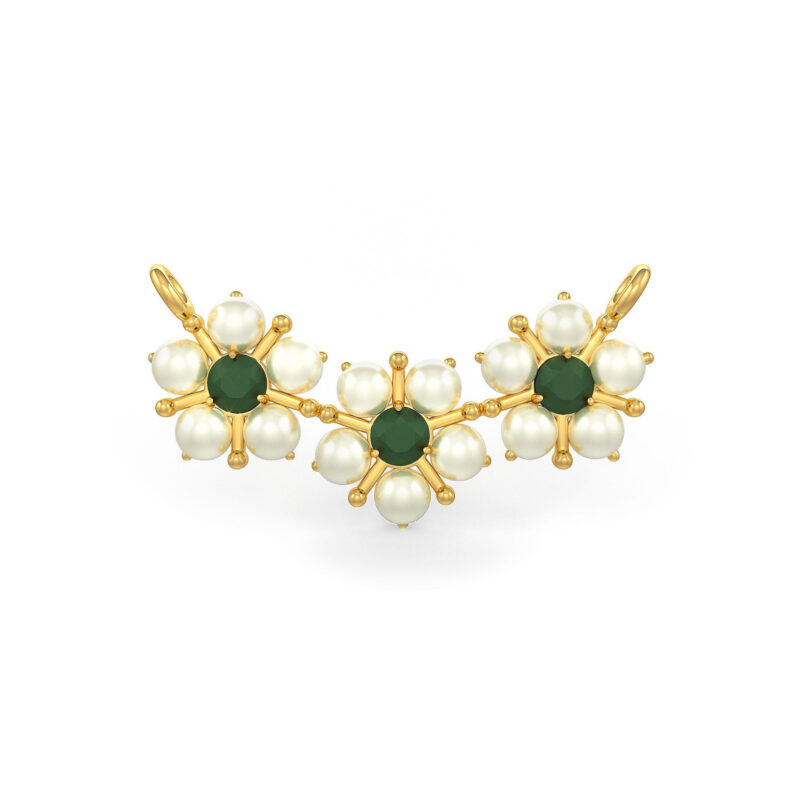 Navinya Pearl Pendant with Emerald