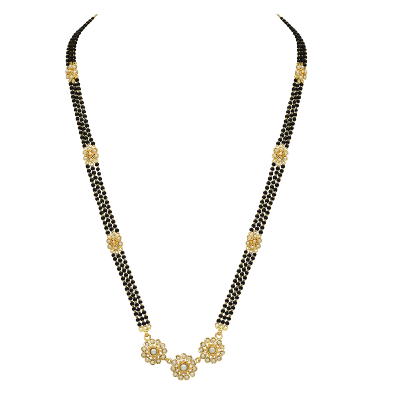 Pearl Blossom Long Mangalsutra (Without Pendant)